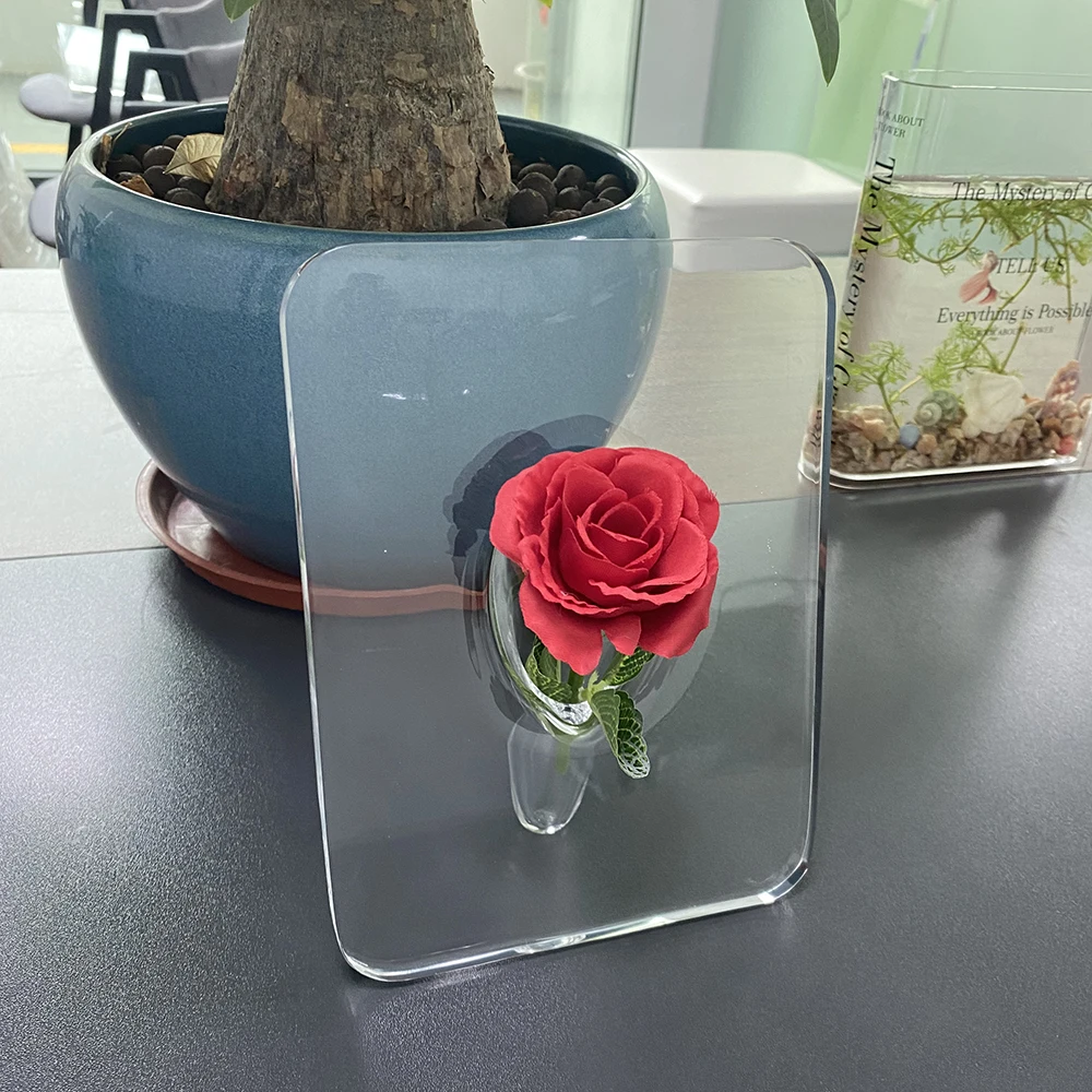 Nordic simple ins acrylic cute flowers plastic desktop creative decorations bud vase for wedding center piece flowers vases