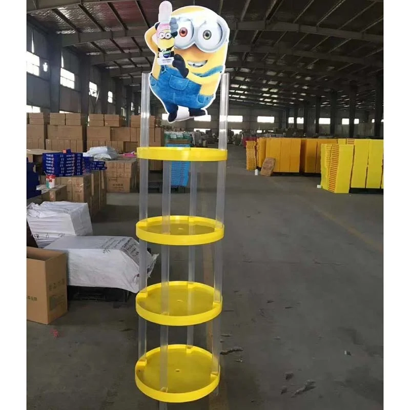 
Customized design engine stand Motor Oil Bottle Rack lubricant unit shelf plastic car oil display rack 