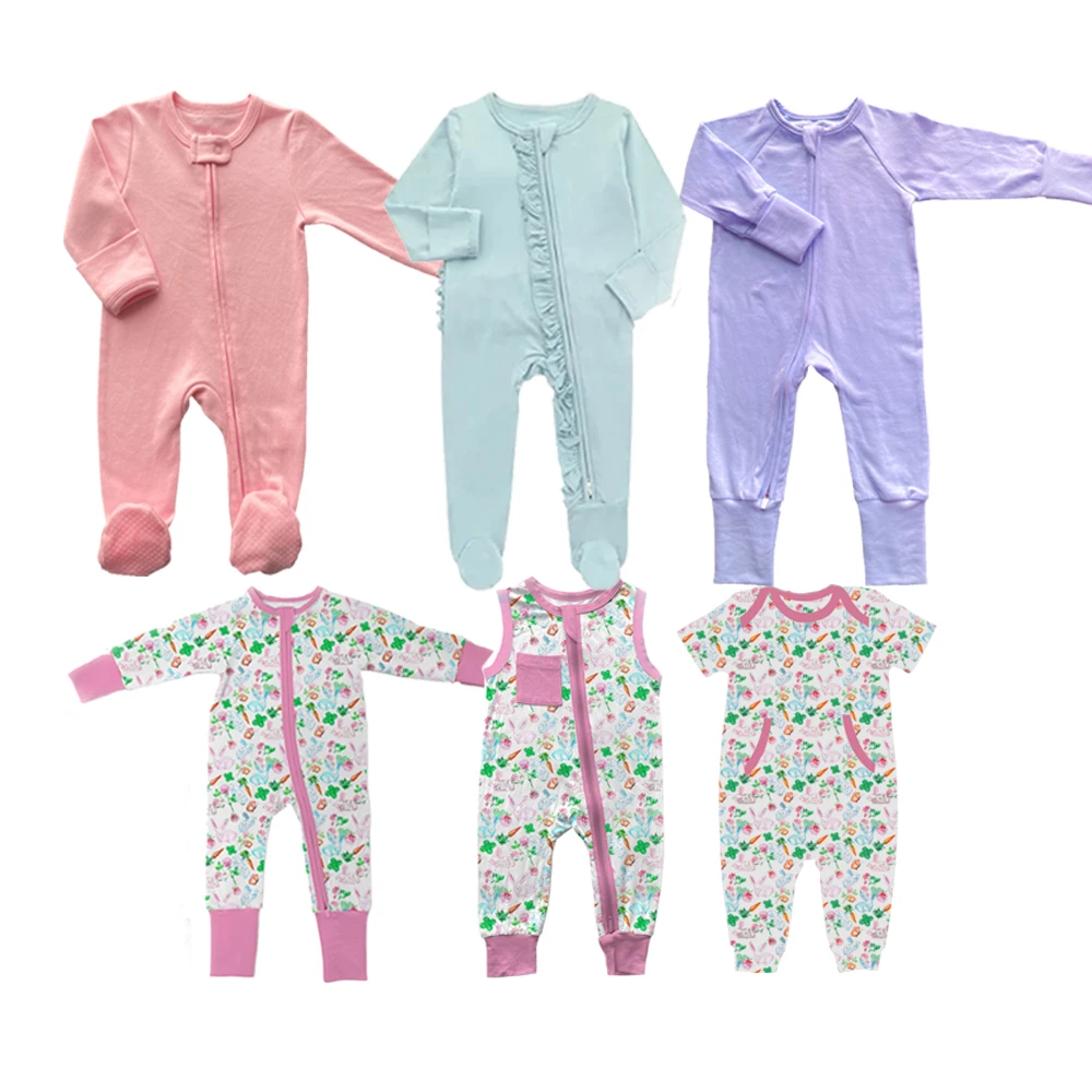 Wholesale Magnetic closure  baby onesie modal magnet short sleeve baby romper  infant toddler bamboo baby boy clothes magnetic