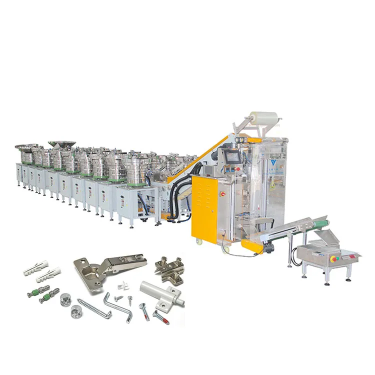 Automatic Furniture Fittings Hardware Accessories Packing Bagging Packaging Machine Four Vibrating Feeder Customizable to Thirty