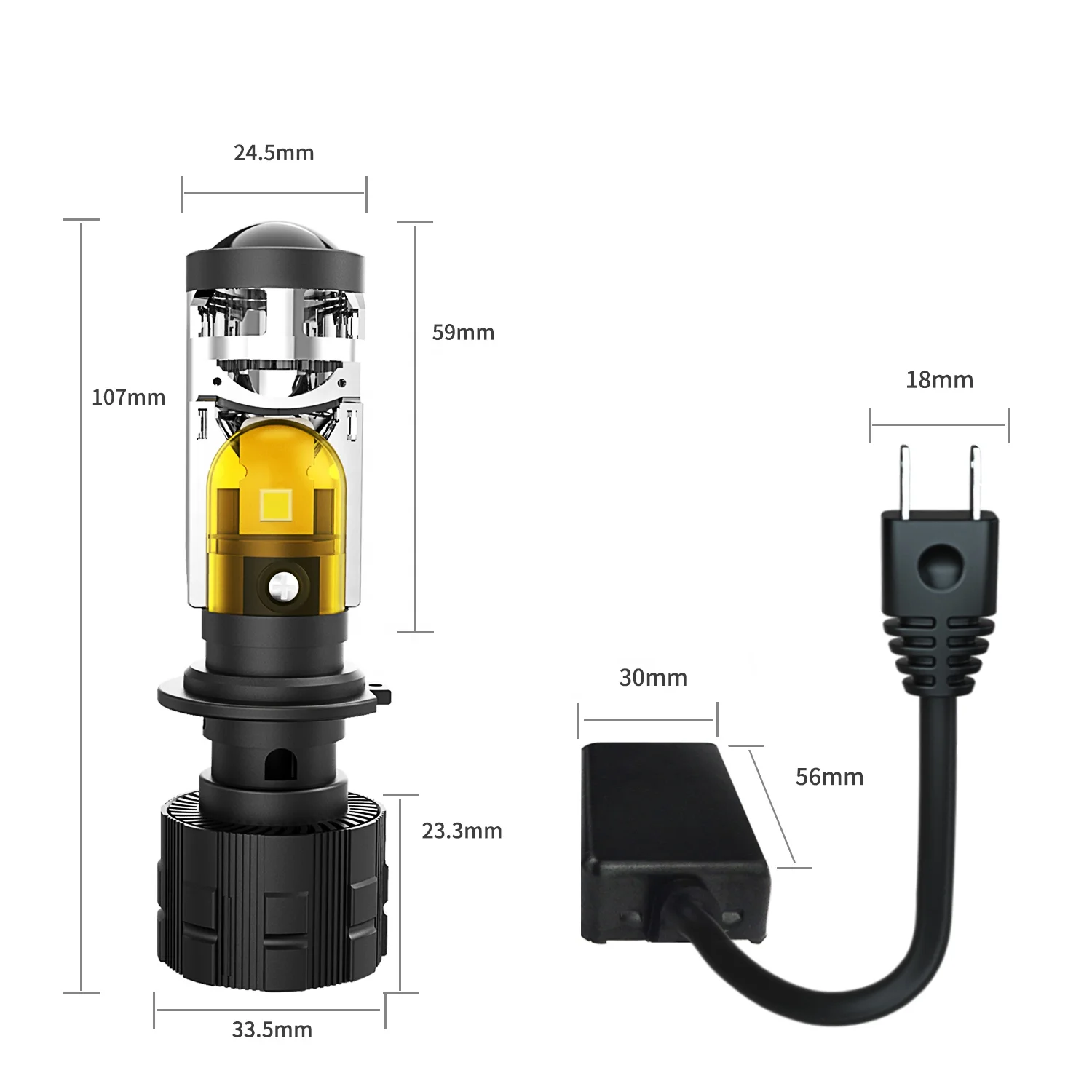 RTD  A8 H7 car light manufacture factory wholesale 30W 2200LM led len H4 H1 H7  motorcycle led light