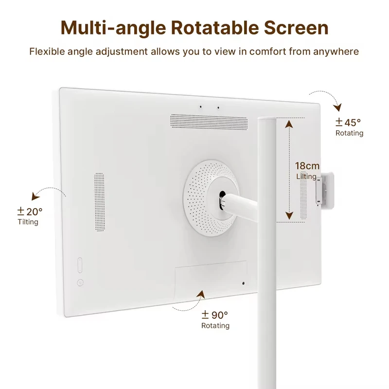Samidisplay Portable 21.5 32 Inch Android Smart WiFi Floor-Standing Interactive Display Standby Me Moving Touch Screen Monitor