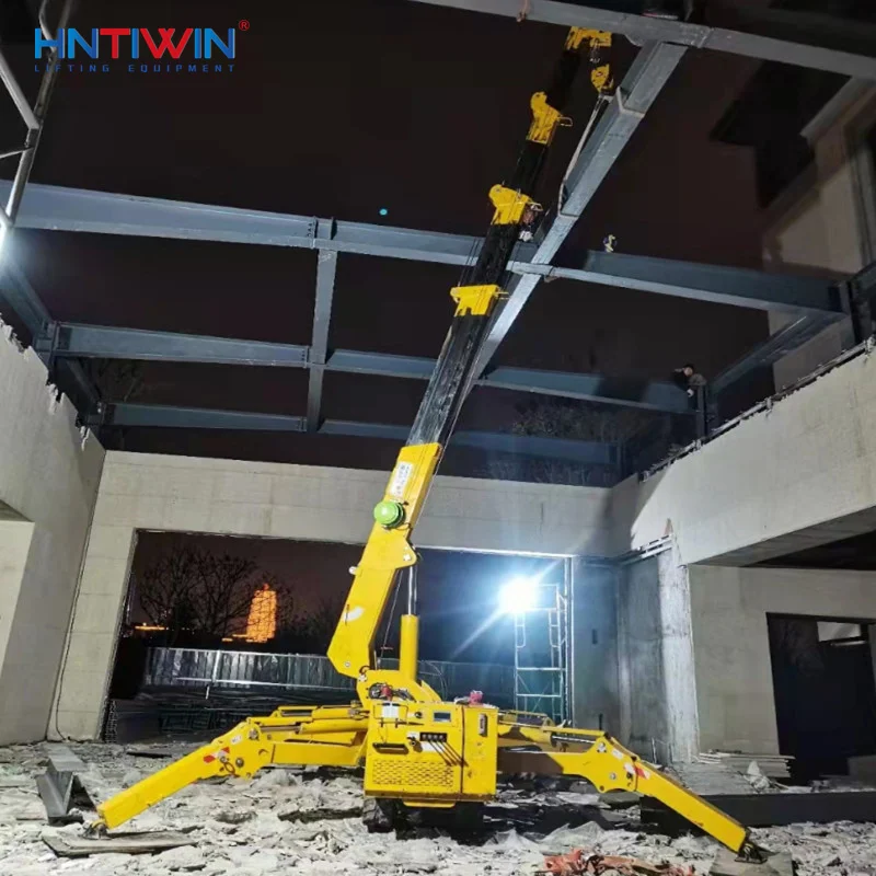 Chinese factory HNTIWIN low price 2tons 3tons 5tons 8tons mini small spider crane for construction works