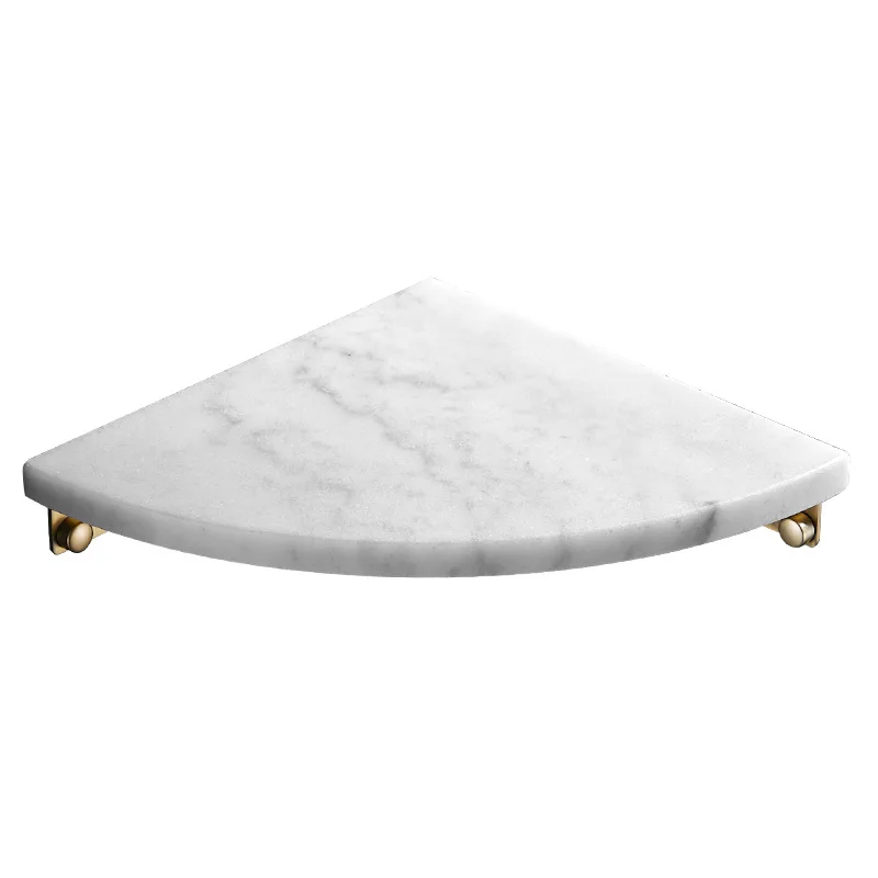Nordic Marble Shelf Bathroom Marble Tray Gold white marble storage rack bathroom angle frame corner bathroom shelf