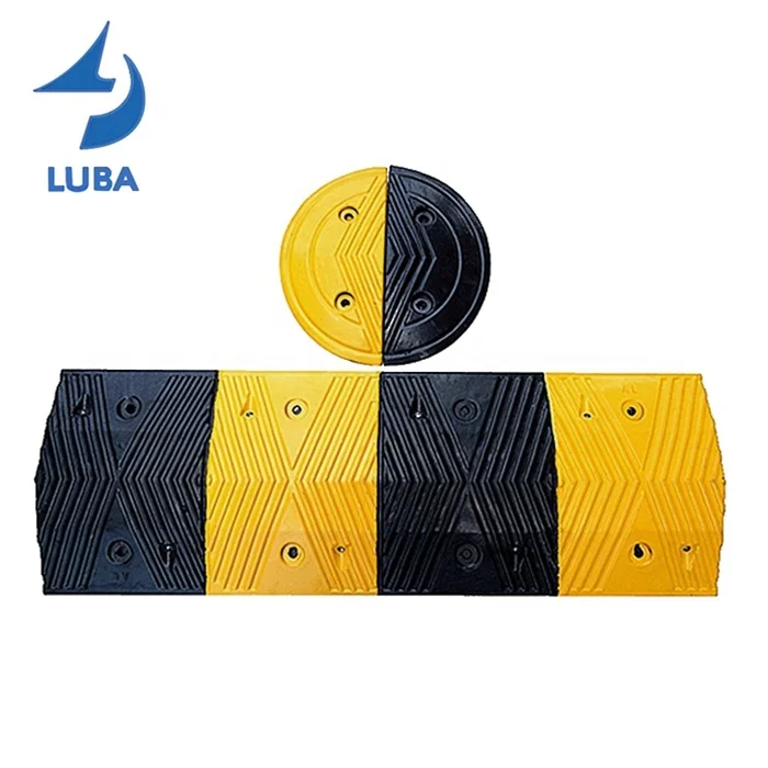 High Quality 1000x350x50mm Road Retractable Speed Hump Rubber Speed Bumps For Sale