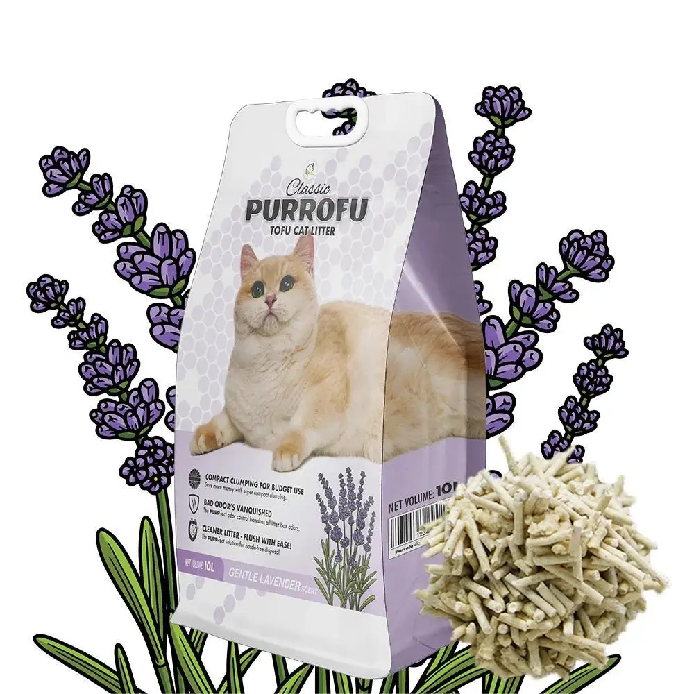Purrofu Brand Flushed Tofu Cat Litter!Extreme Cleaning Tofu Cat Sand ! Premium Odor Seal Tofu With Green Tea Scent