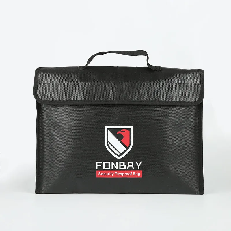 Fireproof document bag With Adjustable Shoulder Strap Organizer Pouch 15*11*3in Extra Large Storage Bag Portable Office Bag