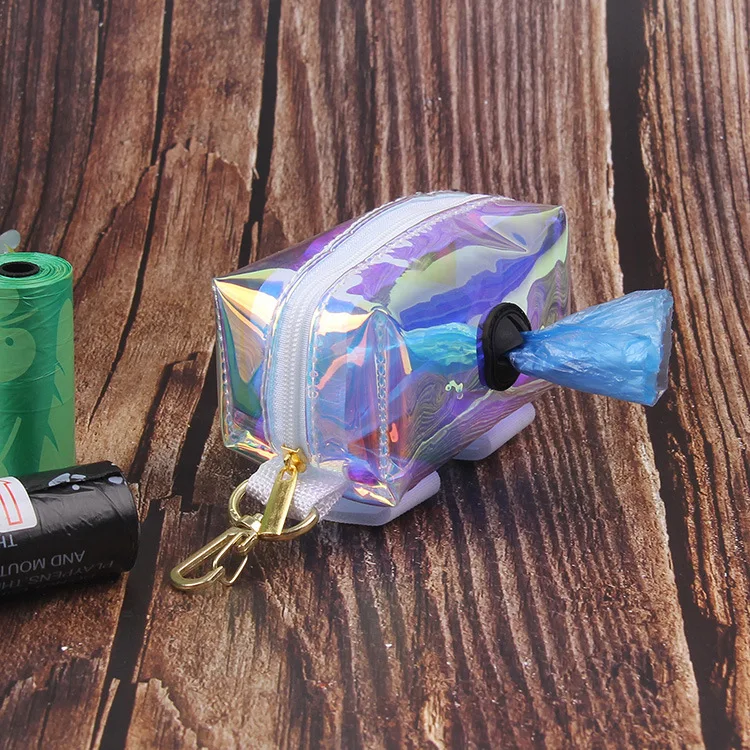 Clear Dog Poop Bag Holder for Leash Lightweight Dog Poop Bag Dispenser Dog Waste Bags Container with Clip for Walking