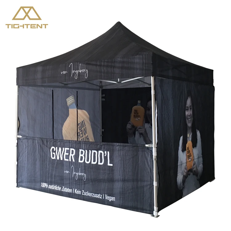 3X3m(10x10ft) Advertising Folding pop up Tent Customized Printing Gazebo with Roof and Sidewalls trade show tent