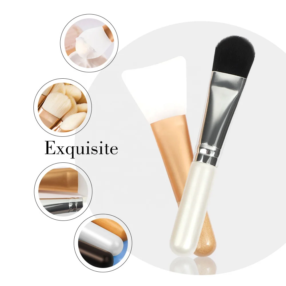 Make Up Synthetic Hair Skincare Clay Mask Silicon Handle Cute Kids Eco Low Moq Face Travel Silicon Mini Single Makeup Brush