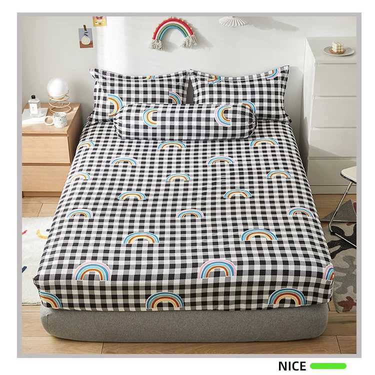 Modern Home Cheap Price 3d Printing Marble Bedspread Fitted Bed Sheet Pillowcases Bedding Sets