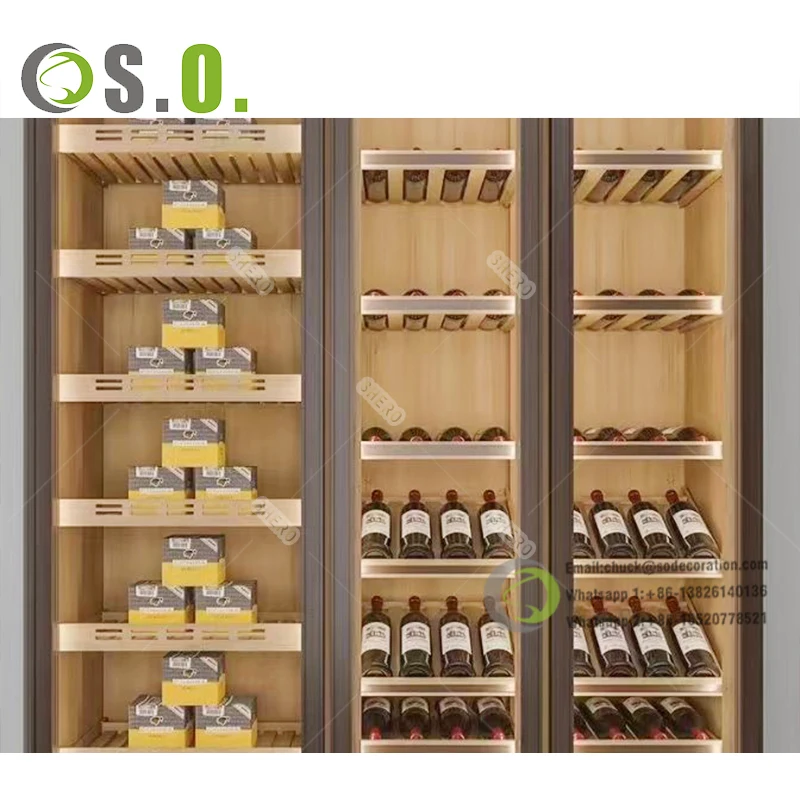 New Design Metal Stainless Steel Wine Display Cabinet Design Customized Luxury Wine Cabinet Display Rack