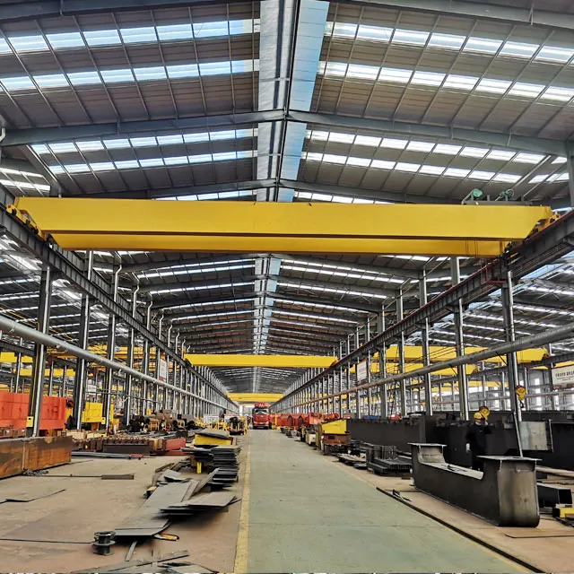 Workshop travelling 5 ton 16.5M heavy type remote control overhead cranes