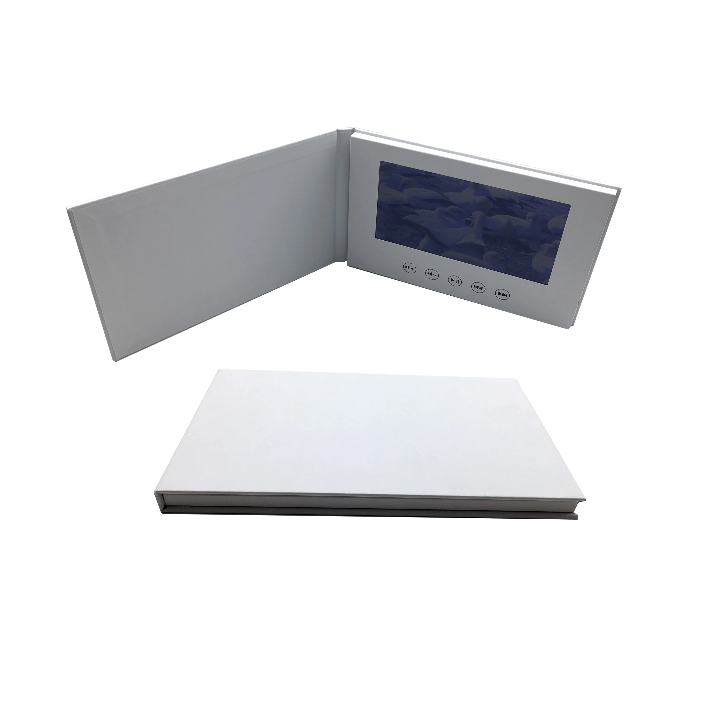 Custom  Wedding Invitation Greeting Card LCD Screen Video Book 7 inch IPS  Video Brochure With High Quality