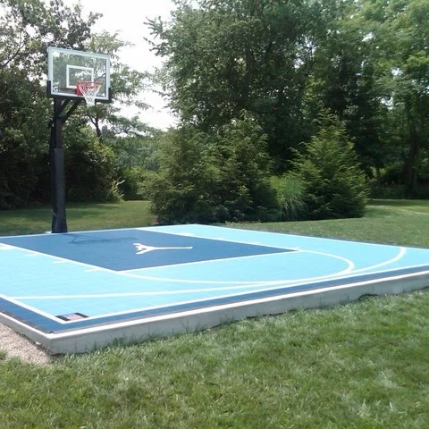 Directly Factory price  DIY fast install plastic Anti-slip courtyard interlocking plastic basketball court