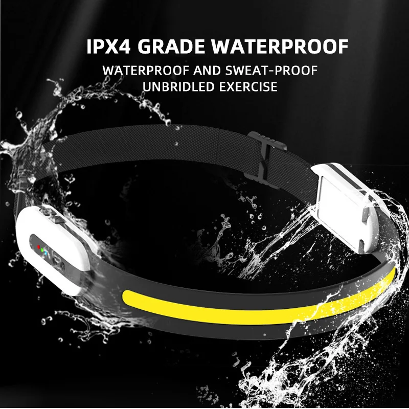 2023 New Bluetooth USB Rechargeable Motion Sensor headlamps 230 Wide Beam with Phone Music Speaker for Outdoor Running Camping