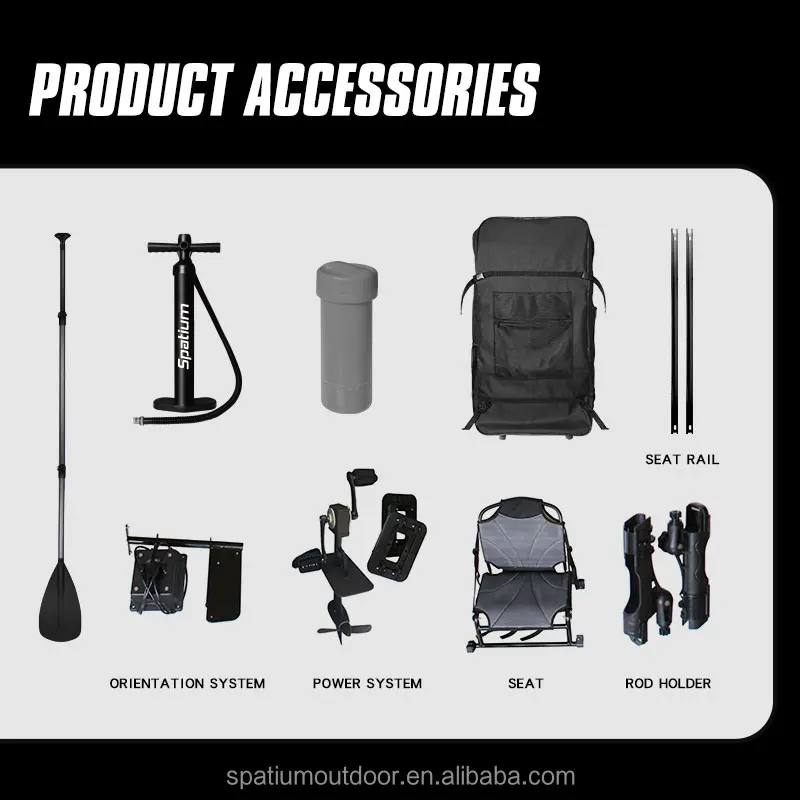 Spatium New arrival Cheap Single Person Sit On Top Fishing Pedal Drive Kayak With Aluminum Kayak Seat