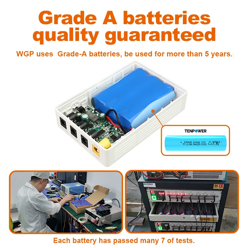 WGP OEM mini ups для роутера onu 9v 12v 2A маршрутизатор с 6-часовым резервным 7800mah DC Mini UPS Wi-Fi маршрутизатора