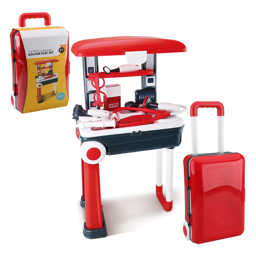 Ролевые игрушки для детей, 2 в 1, портативные чемоданы для врачей, медицинские игрушки