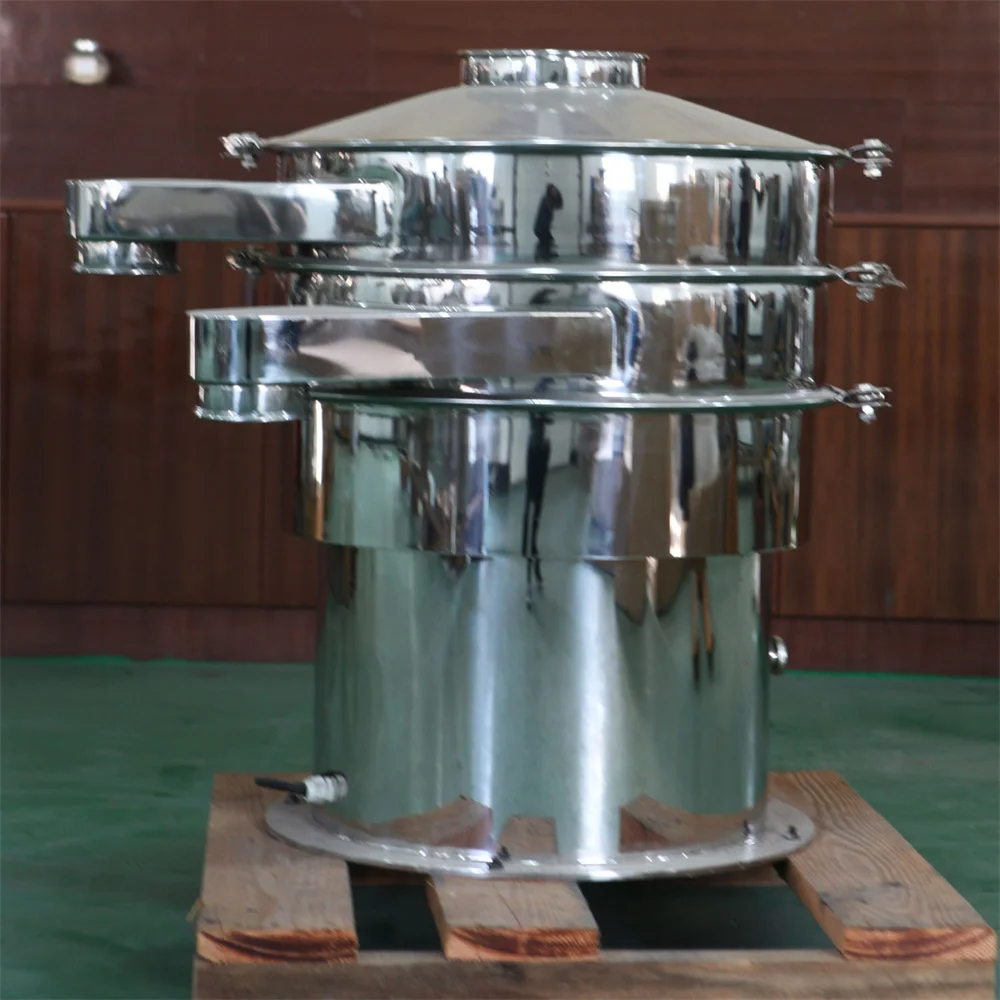 Stainless steel separating flour powder sieve round vibrating sifter screen machine