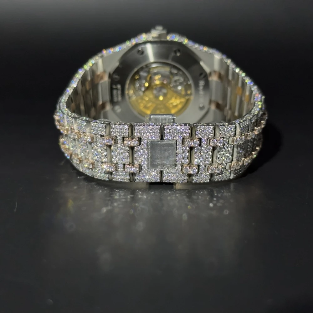 Hip Hop Rappers Artist Hip Hop Iced Out VVS Moissanite Watch High Quality Movement Iced Out for Moissanite Watch Men