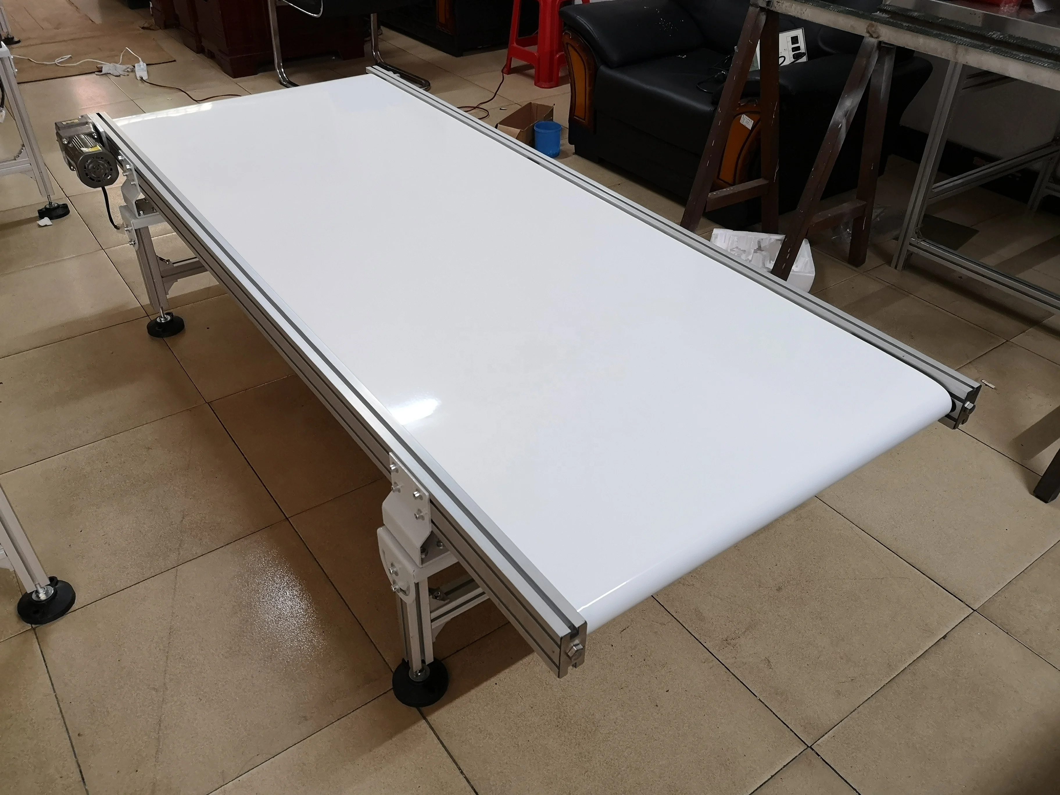 2022 PU band conveyor , white food grade belt conveyor system price
