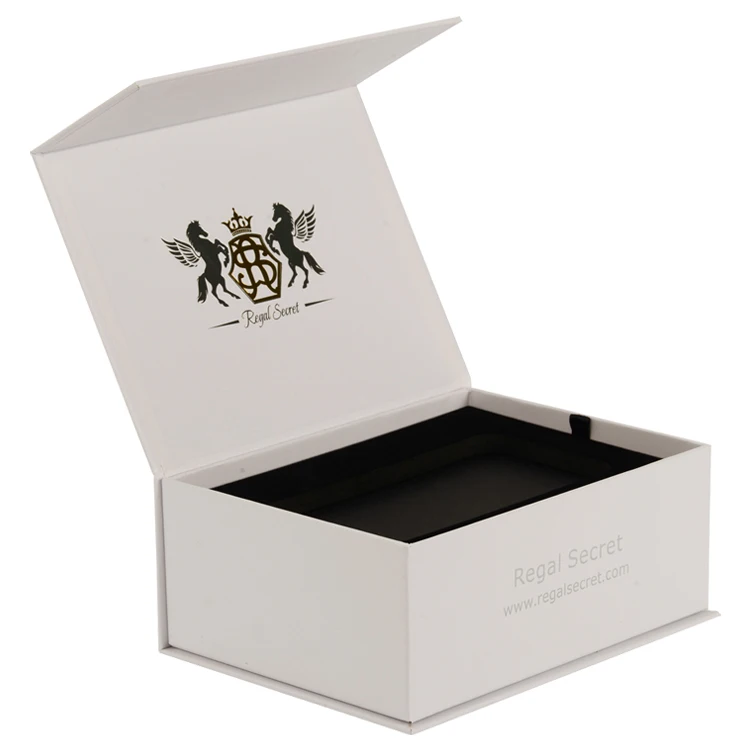 Free Design Customized White Magnetic Closure Gift Box With Ribbon