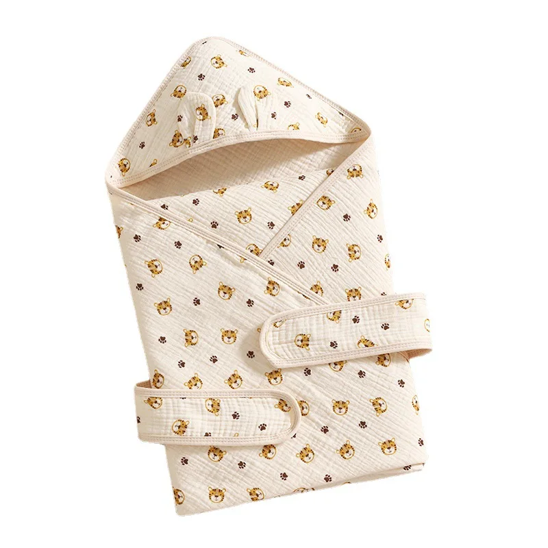 Toddler four layers pattern Blanket Bath Towel for Kids hoodie Blanket Newborn Towel Hoodie Swaddle Blankets With Cap For Kids