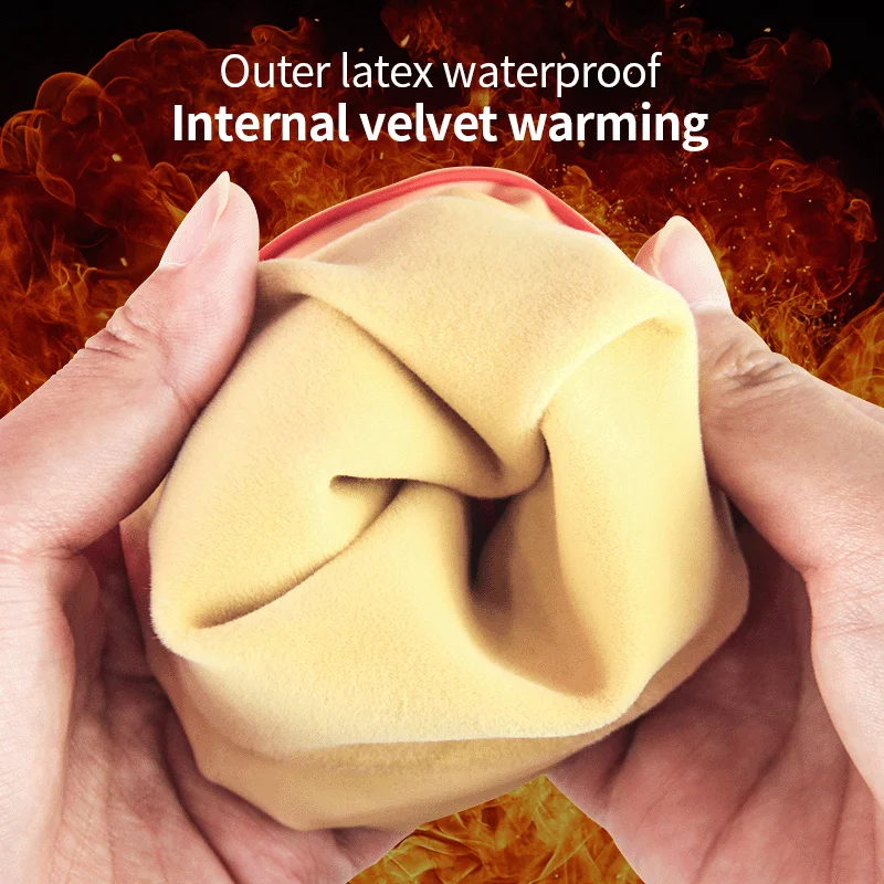 Factory Wholesale Heavy Duty 25mil red latex Glove with Latex and Flock Lining for Industrial Daily Use