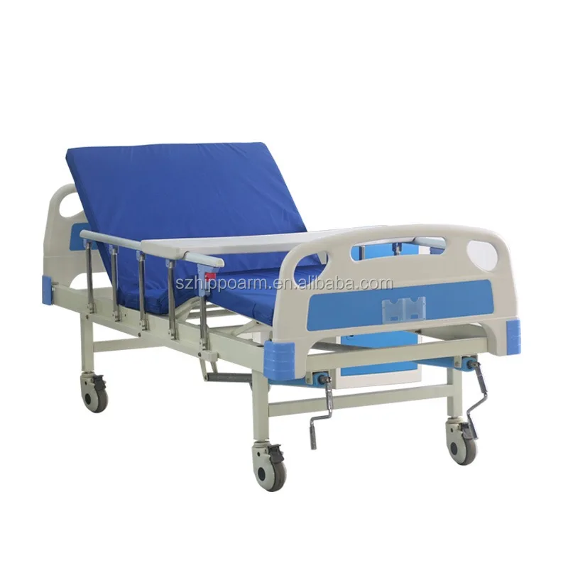 double Crank manual Hospital Bed ABS Headboard fast deliver