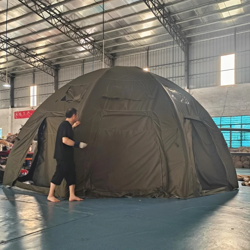 Automatic Opening Outdoor Cotton Inflatable Tent With Connecting Car Tent