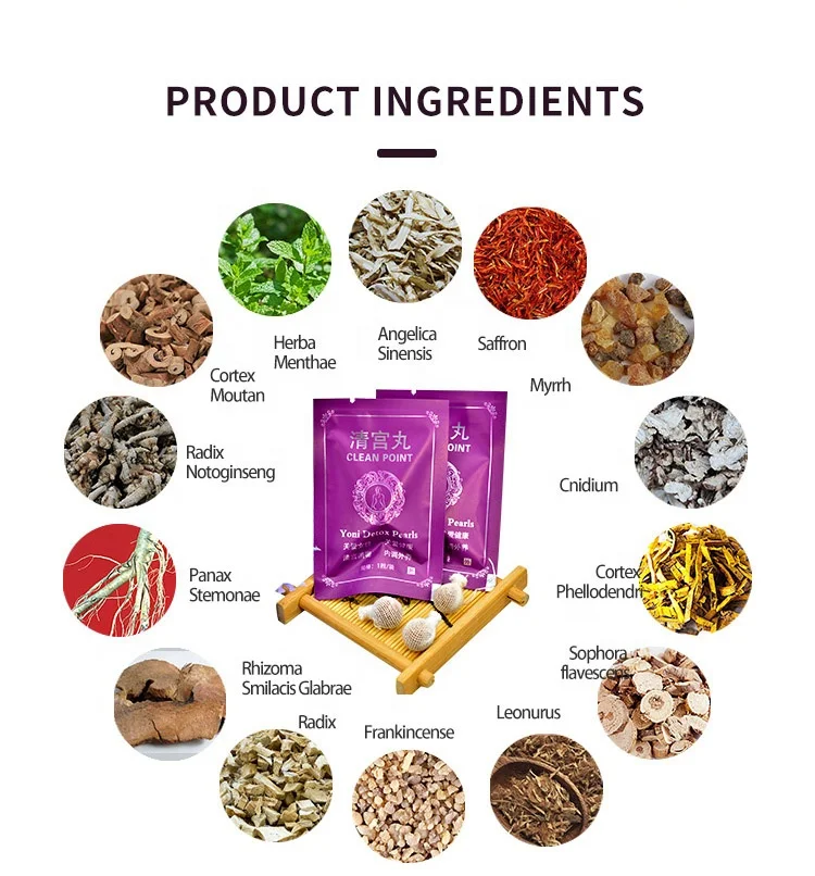 Chinese Natural Herbal Yoni Steam Pearl Vaginal Clean Point Detox Pearls for Feminine