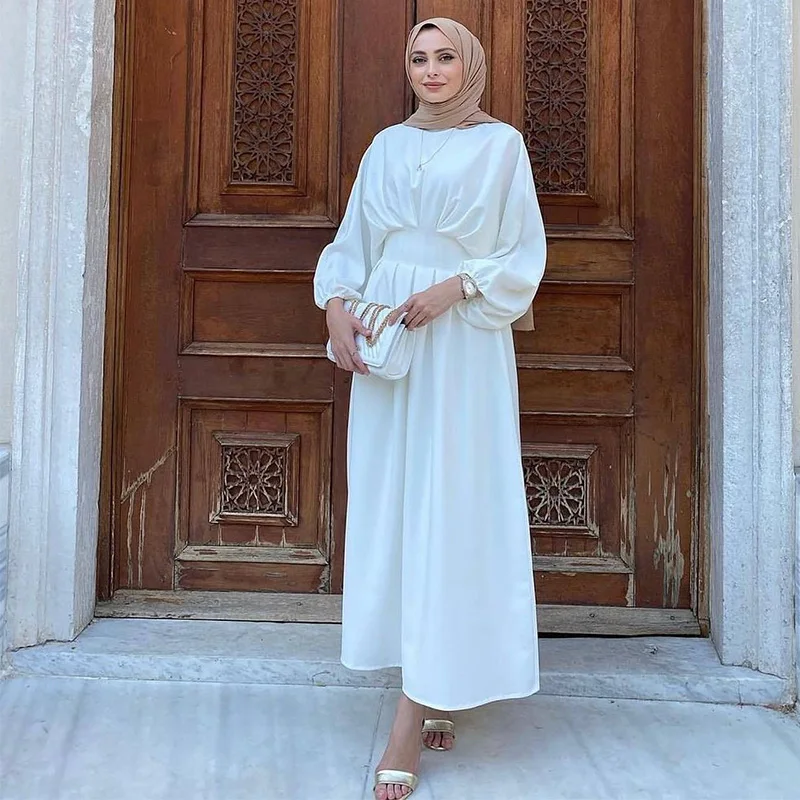 3511 Kuwii Wholesale Traditional Muslim Clothing Turkey Solid Islamic Abaya Dubai Long Muslim dress For Women