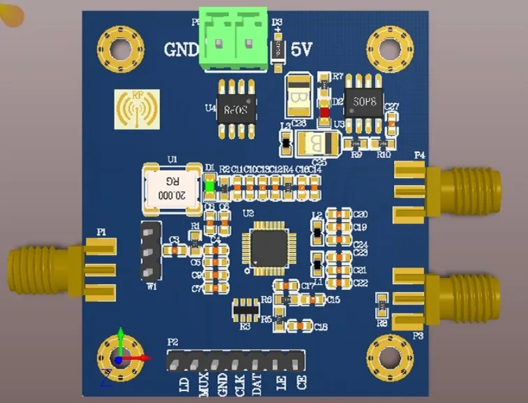 Taidacent 35M-4.4GHz Phase Locked Loop Board RF Signal Source Generator Module ADF4350 ADF4351 PLL RF Frequency Synthesizer