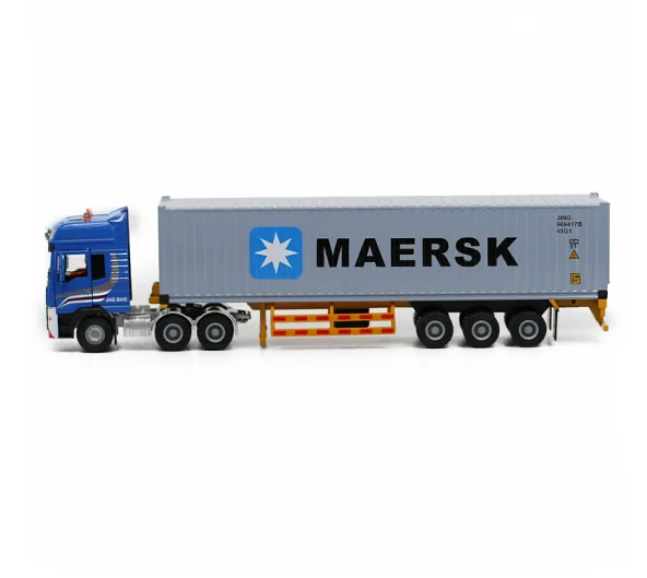  Модель литая грузовика 1:50 модель контейнерного из сплава TrailerFor полуприцеп контейнерный грузовик для мальчиков игрушка в качестве подарка