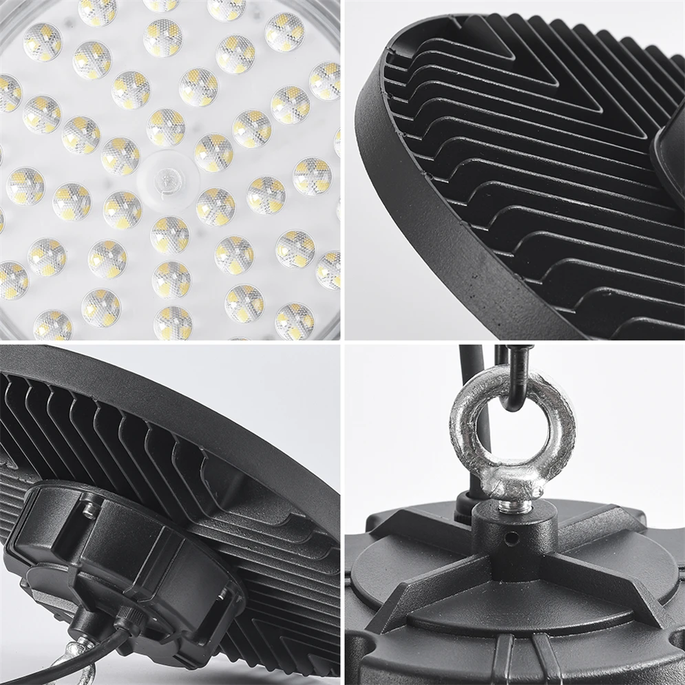 100w 150w 200w warehouse lighting ip65 waterproof ufo led high bay light