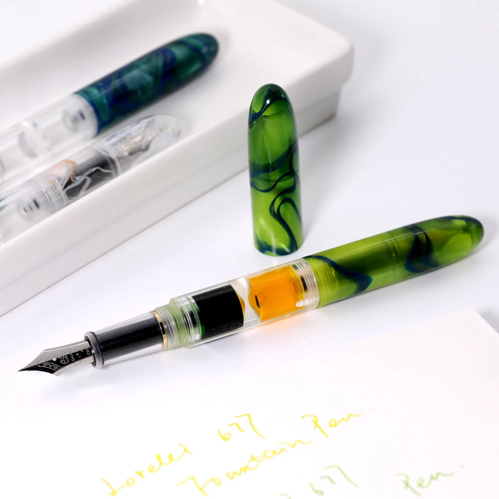Lorelei High Quality Double Nibs Luxury Resin Pen Acrylic Fountain Pens