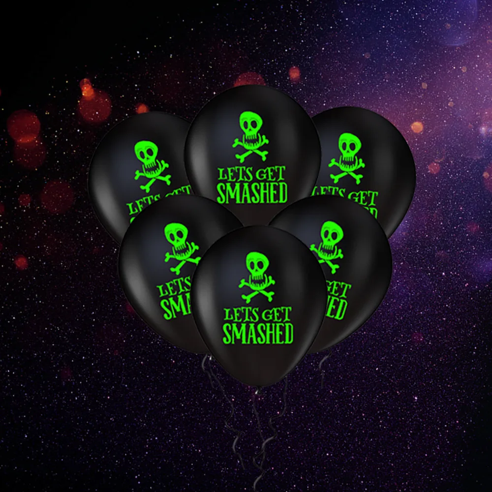 Флуоресцентные шары для вечеринки на Хэллоуин 12 дюймов светящиеся в темноте неоновые