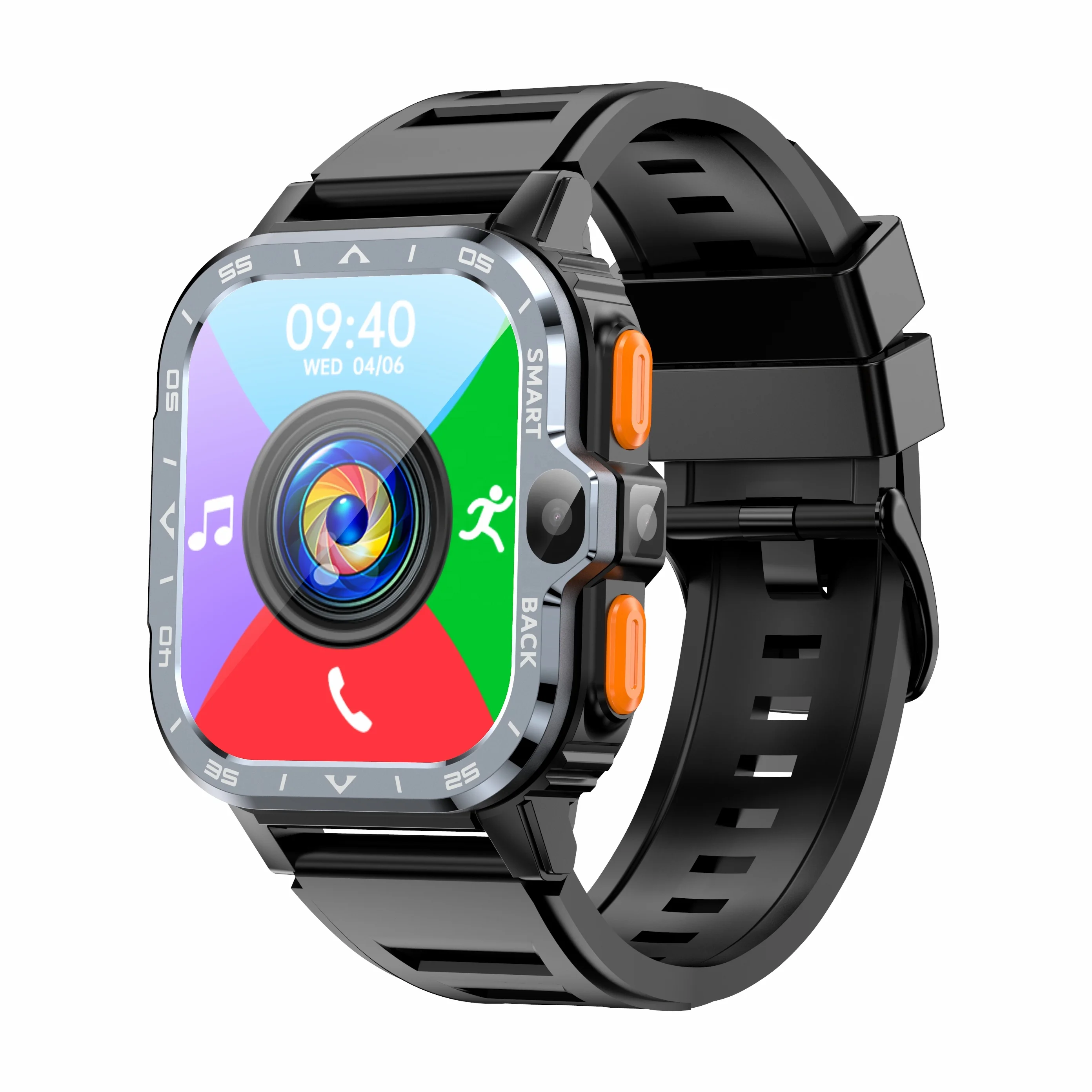 2023 Android phone call smartwatch manufacturer 2024 Video Call Dual Chip Dual System men gps 4g smart watch
