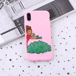 Hot Selling Money Women Pink Soft TPU Phone Case for iPhone 11Pro 11Promax X XS XR Xsmax