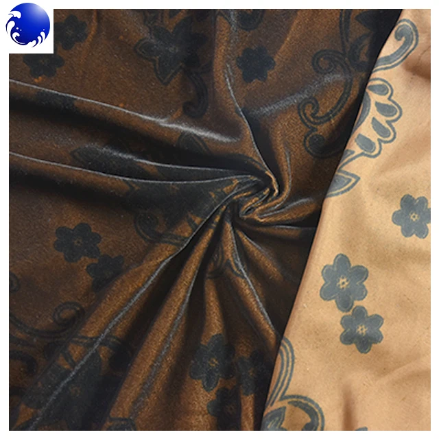 changzhou tongyang 2 tone printed micro velvet 5000 fabric for cloth hot in india