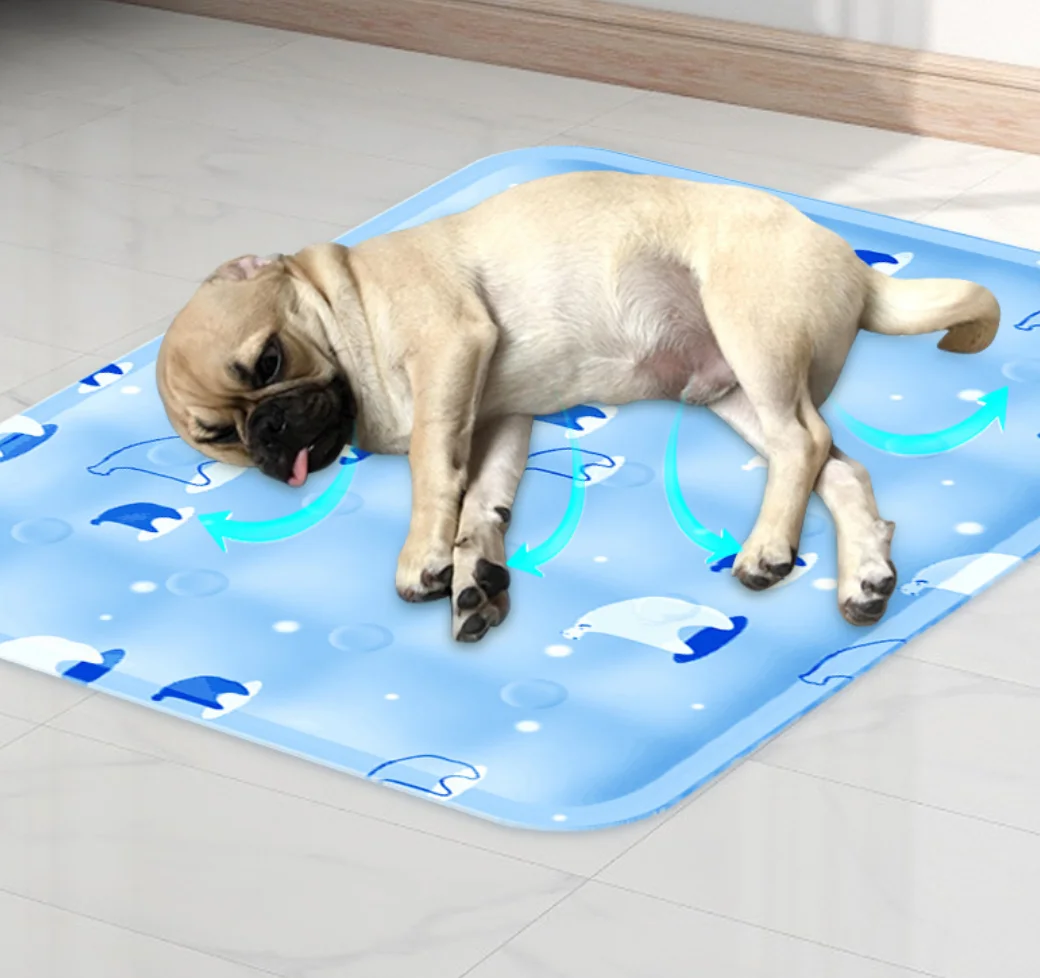 Pet Cold Gel Pad Dog Ice cream Summer Soft Self Cooling Mat Cool Down Pet Ice Pad Mattress Pets Cool Mat Bed Cat Cushion Cooling