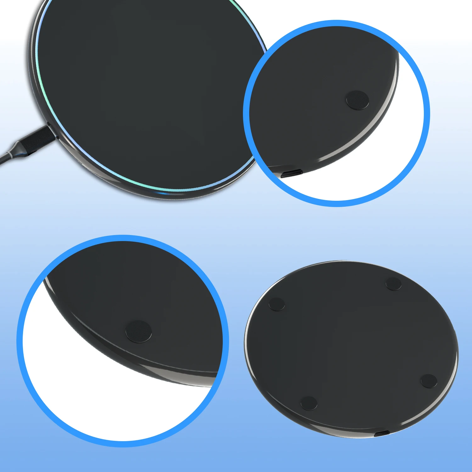 New Products Quick 15W 10W Universal Mobile Wireless Phone Charger Wireless Charging Pad Wireless Charger& adapter for iphone