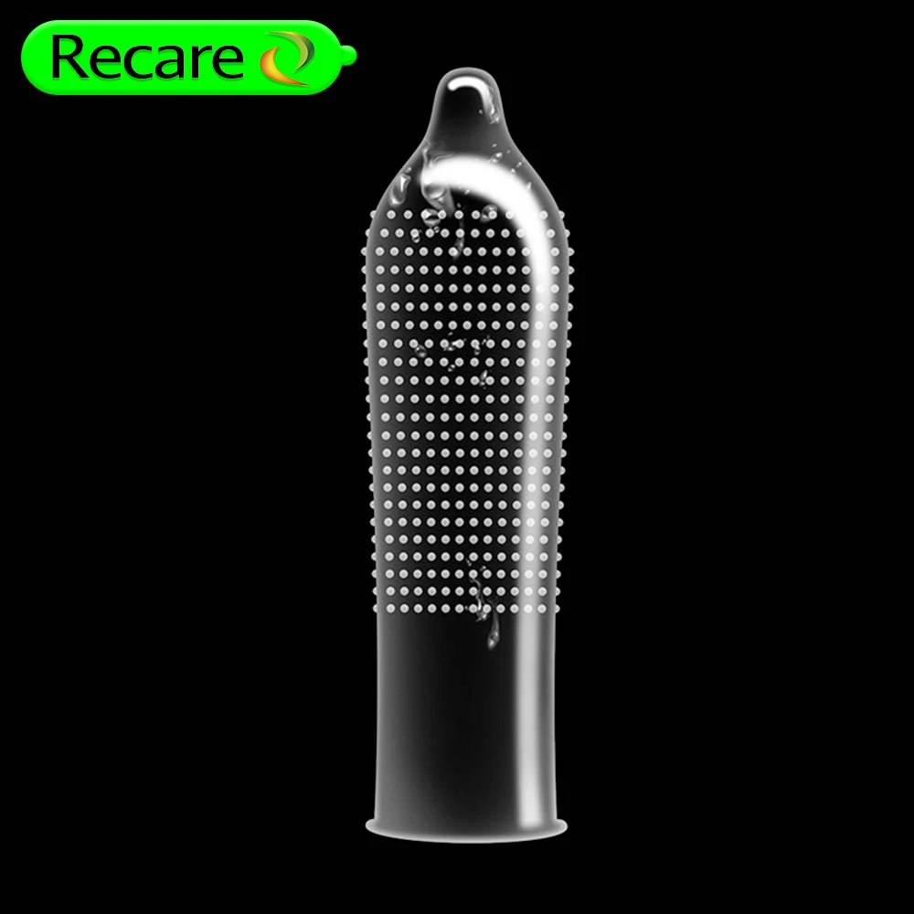 natural latex strengthen delay dotted male sex long time condom