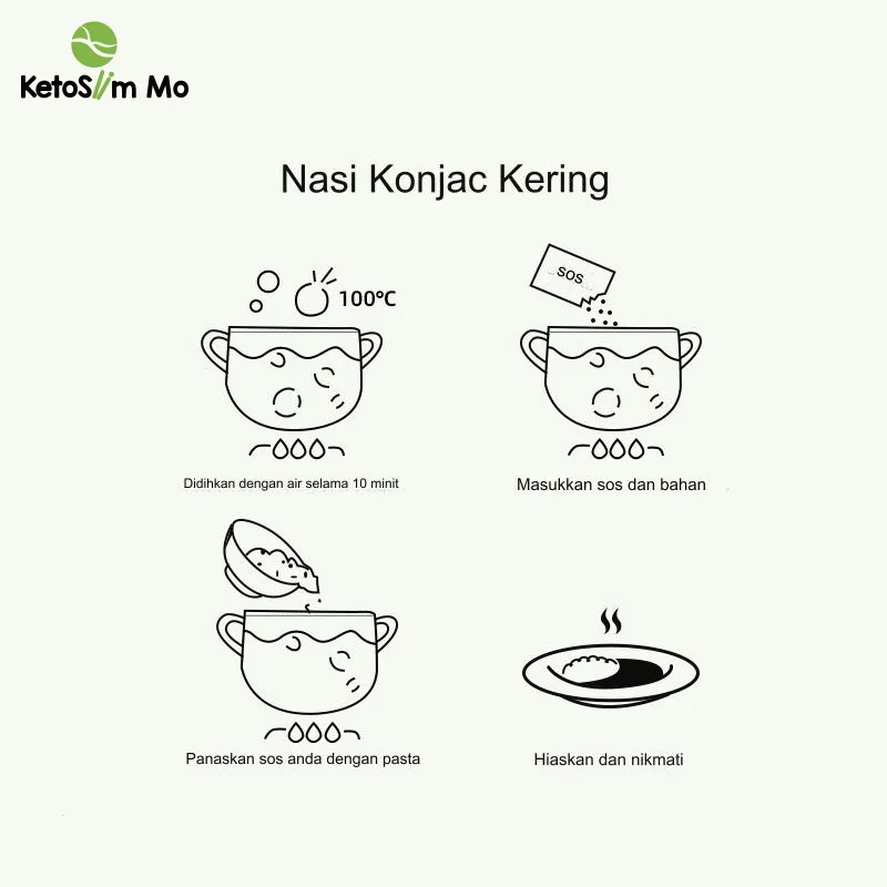 Zhongkaixin Ketoslim Mo Konjac Malaysia Dan Nasi Kering Konjac Yang Mudah Konjac Instant Rice
