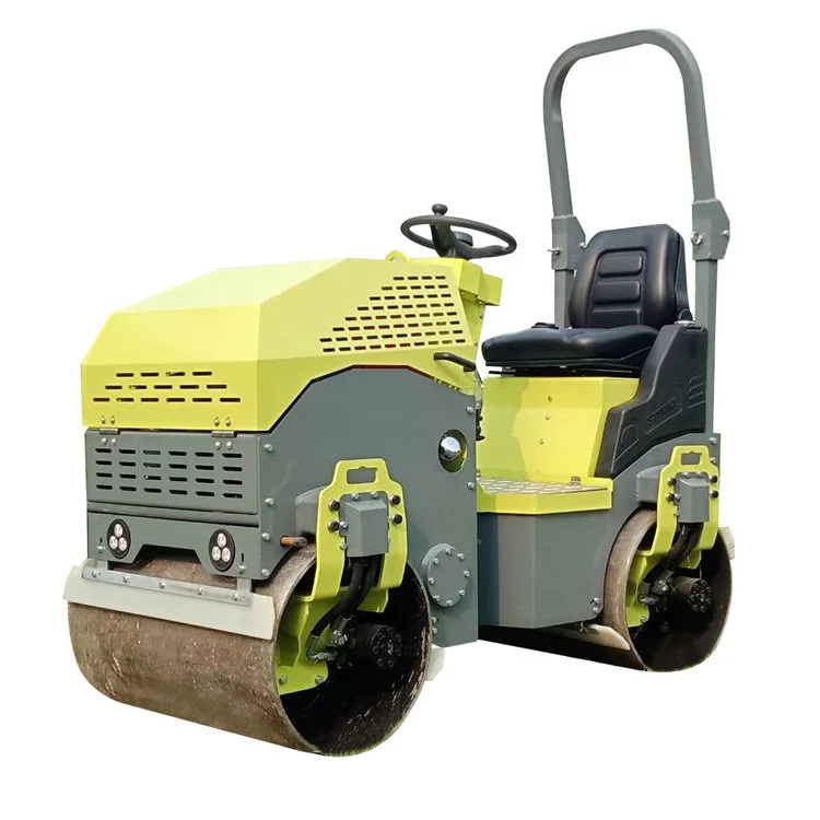 1 Ton New Type Diesel Double Drum Ride-on Asphalt Road Roller with good price