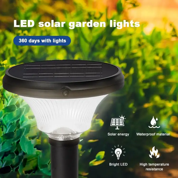 Outside Modern Luxury Home Decoration Garden Lights Black Metal Lawn Lamp