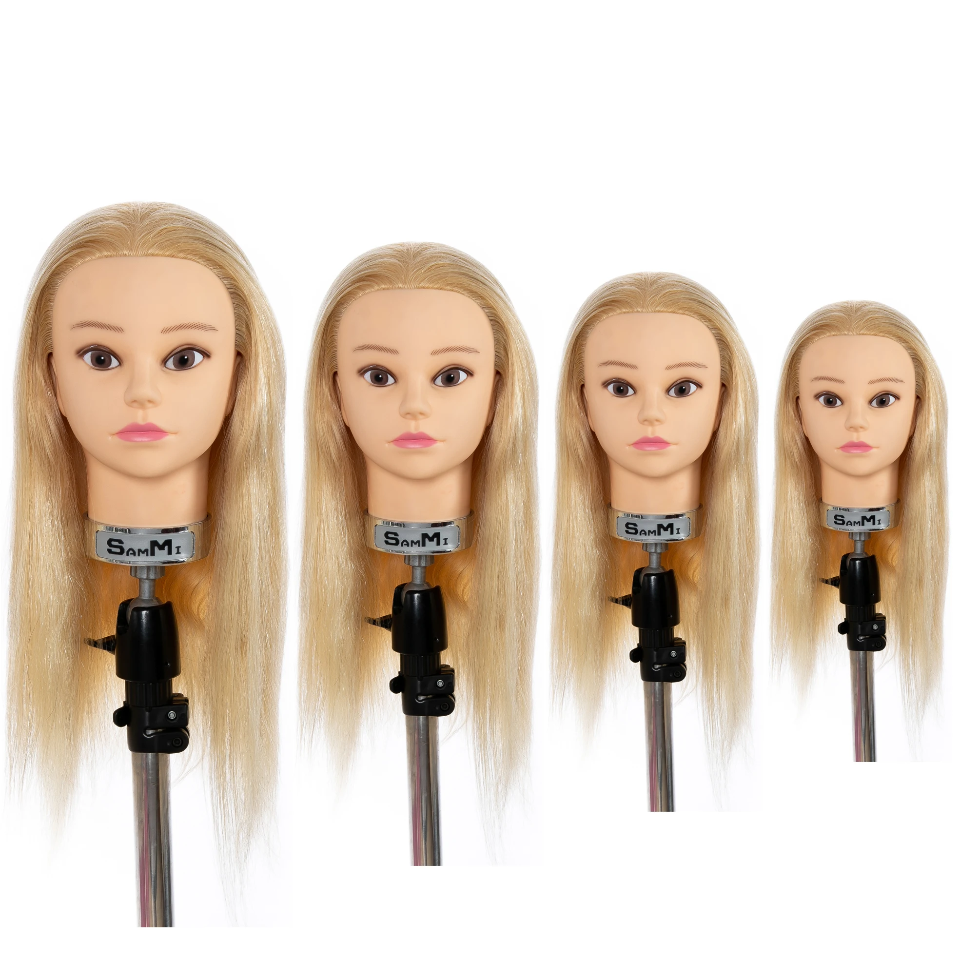 First Beauty latest style 100 human hair training doll head for hairdresser practice head training head for barber