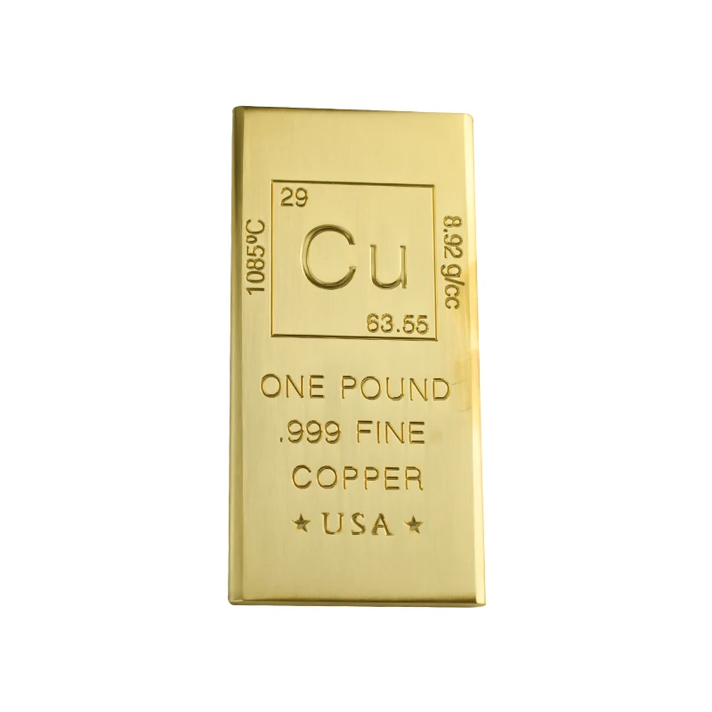 To undertake  gold bar brass commemorative coin gold bar mold 10g - 1000g processing can be customized