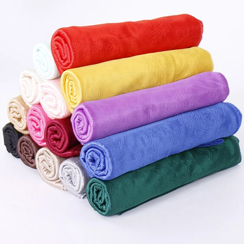 New style ready-made hijab wholesale shiny satin islamic head scarfs for woman